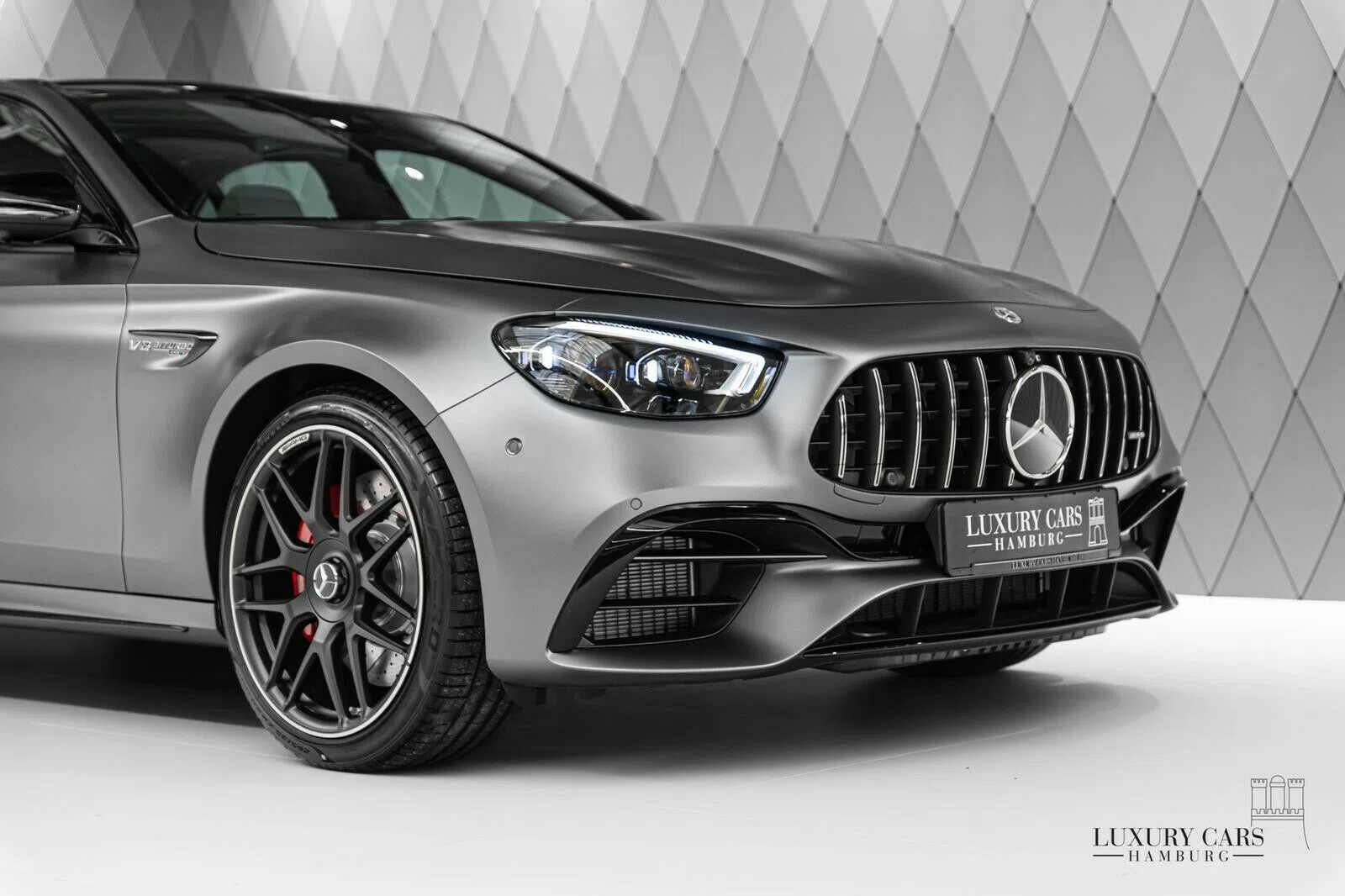 2021 Mercedes-Benz E 63 AMG S+ for sale, exterior, Designo Selenite Grey Magno