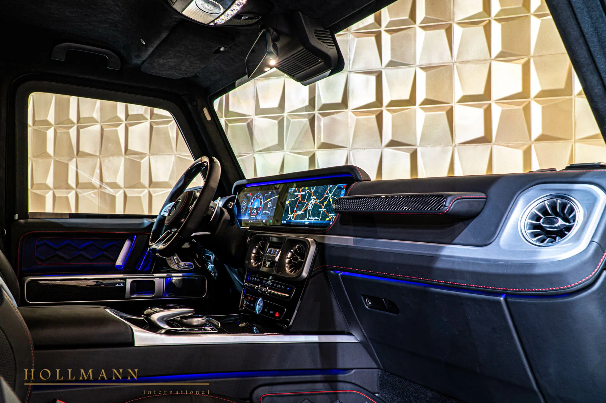2021 Mercedes-Benz G 63 AMG ARMOURED interior, dashboard, Customized Leather Black