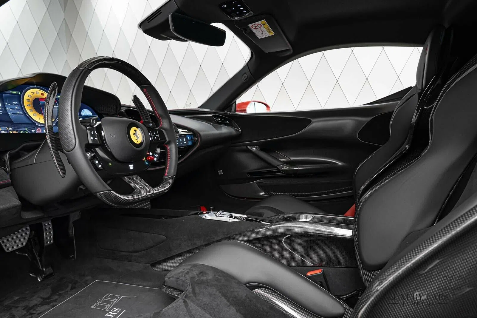 2021 Ferrari SF 90 Stradale interior, black