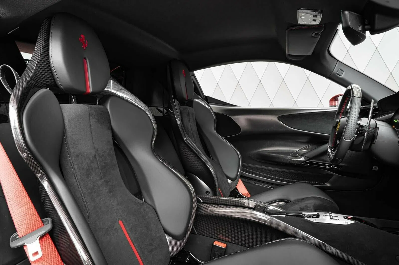 2021 Ferrari SF 90 Stradale interior, seats, black