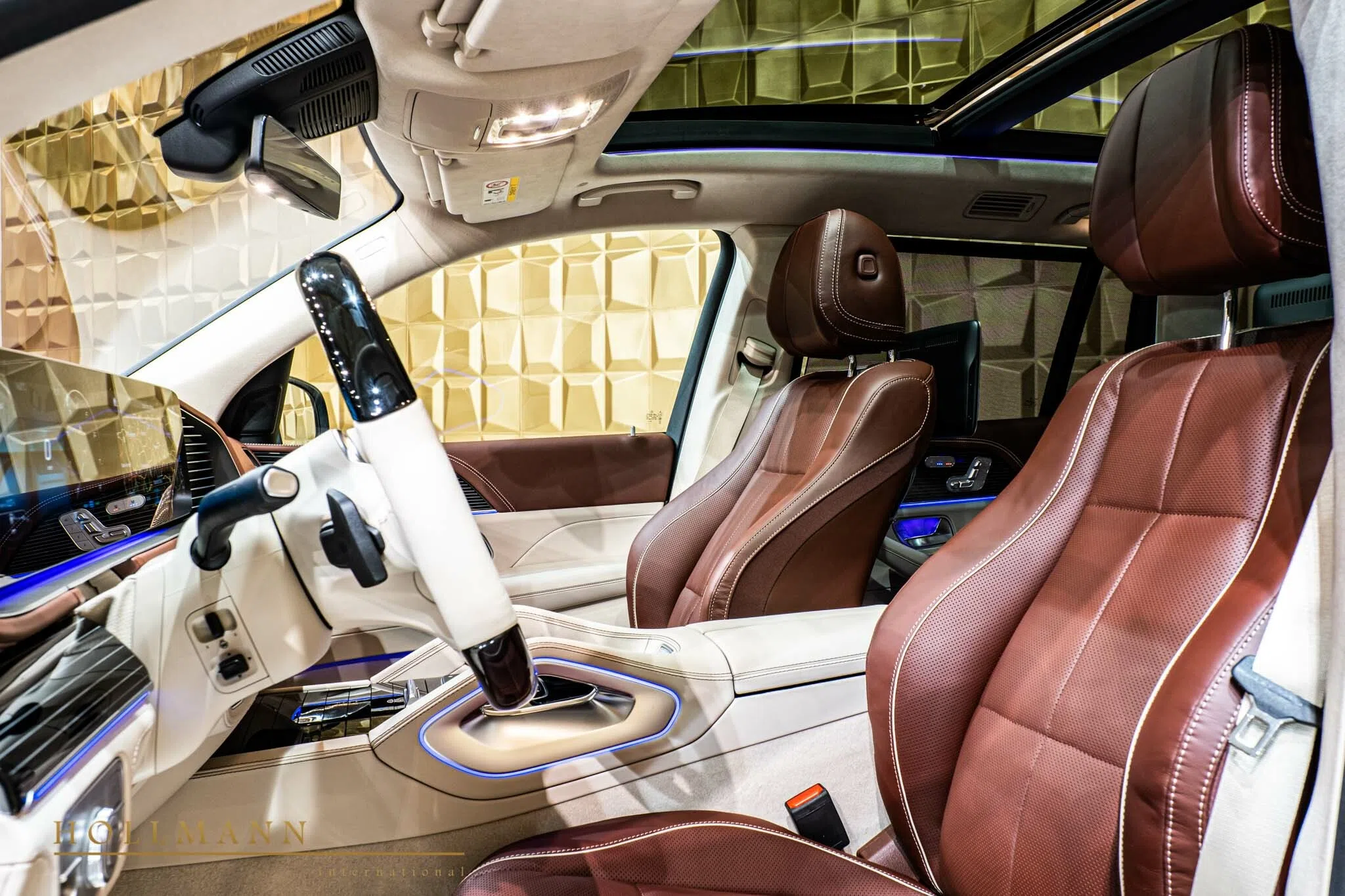 2021 Mercedes-Maybach GLS 600 interior, seats, Designo Brown