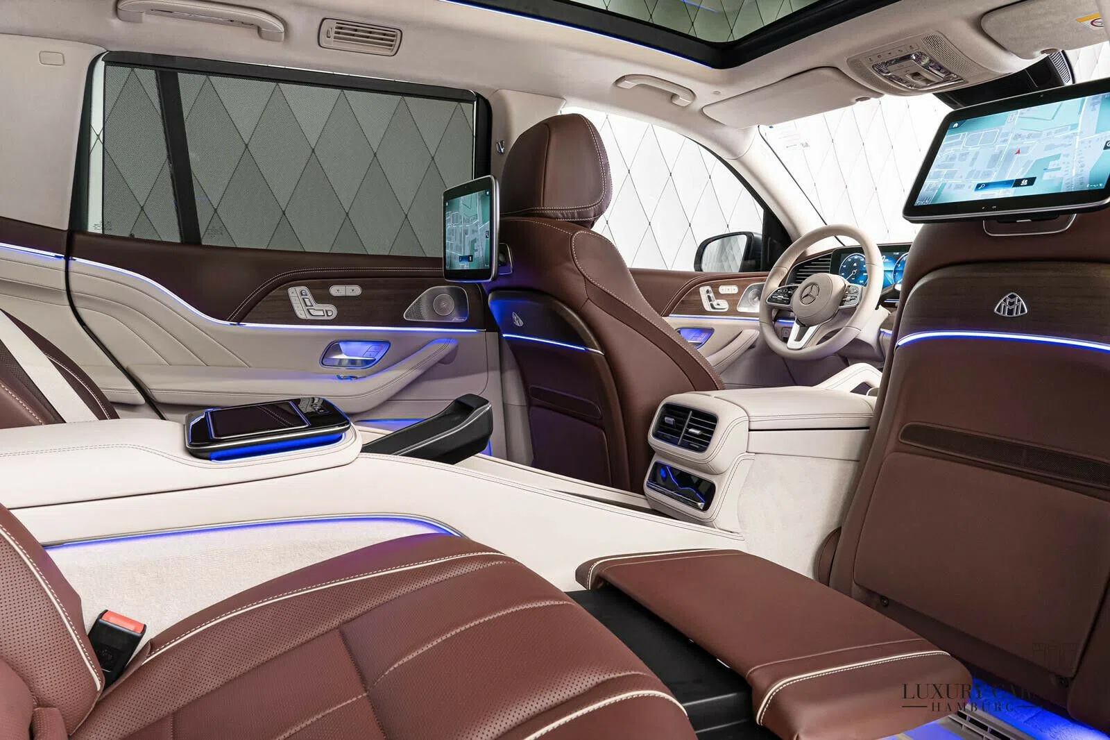 2020 Mercedes-Maybach GLS 600 interior, seats, Brown