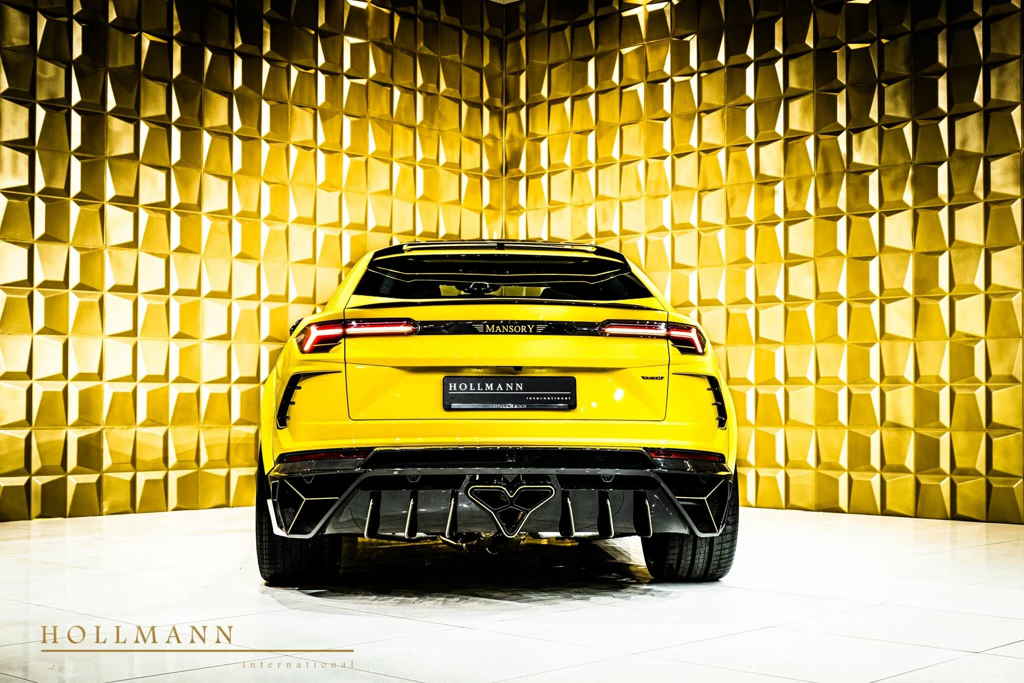 2021 Mansory Urus Venatus, rear three-quarter view, Giallo Auge (Yellow)