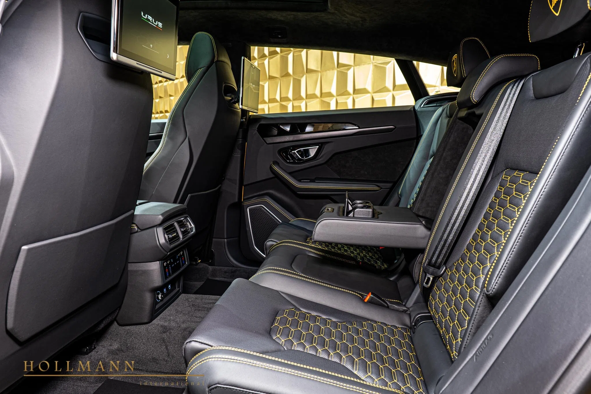 2021 Mansory Urus Venatus interior, seats, Nero Ade + Giallo Stitching