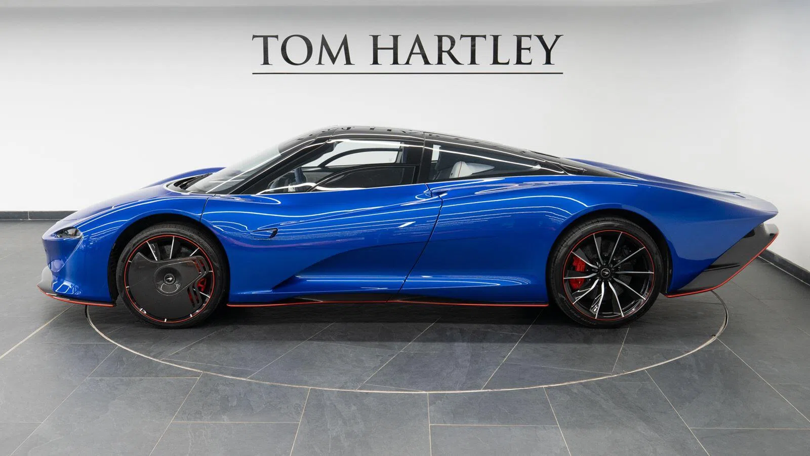 2020 McLaren Speedtail, side profile, MSO Burton Blue