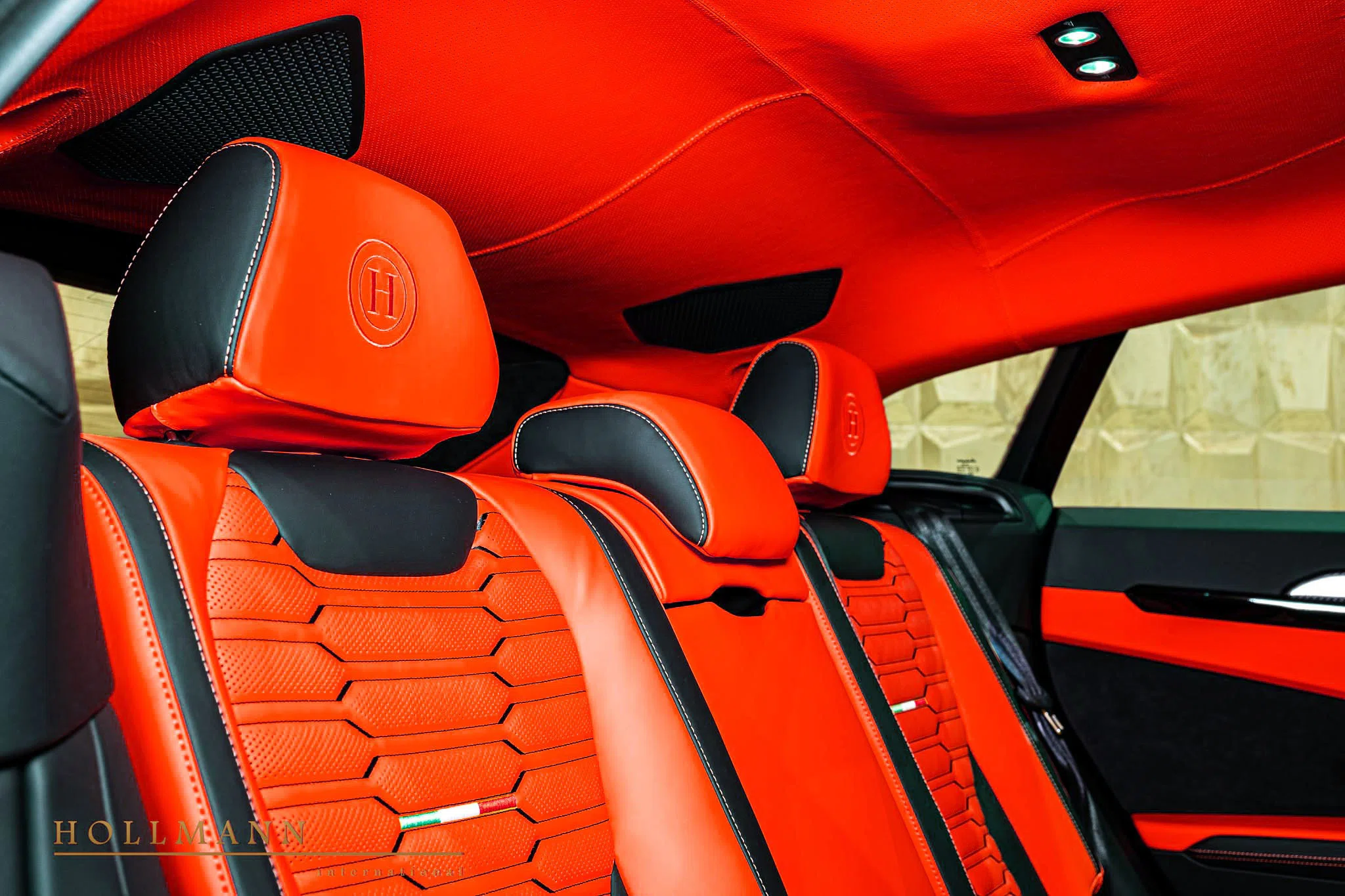 2022 Lamborghini Urus by NOVITEC interior, seats, Customized Interior Rosso Alala