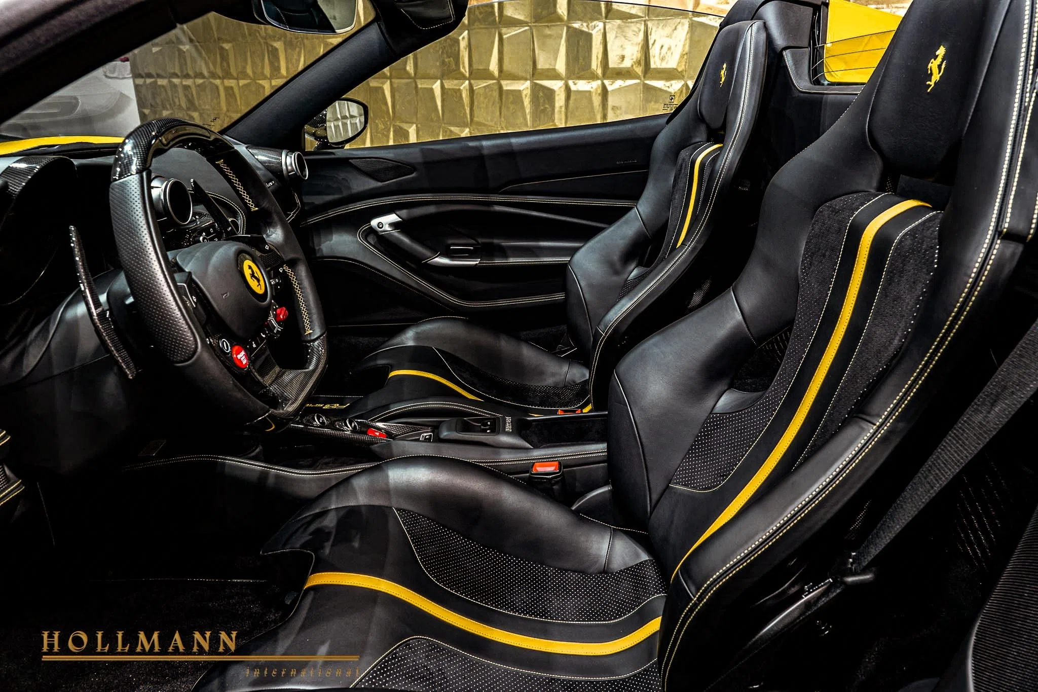 2022 Ferrari F8 N-Largo Spider by NOVITEC interior, seats, Nero Black