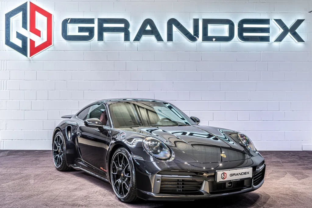 2022 Porsche 911 Turbo S for sale, exterior, tiefschwarzmetallic