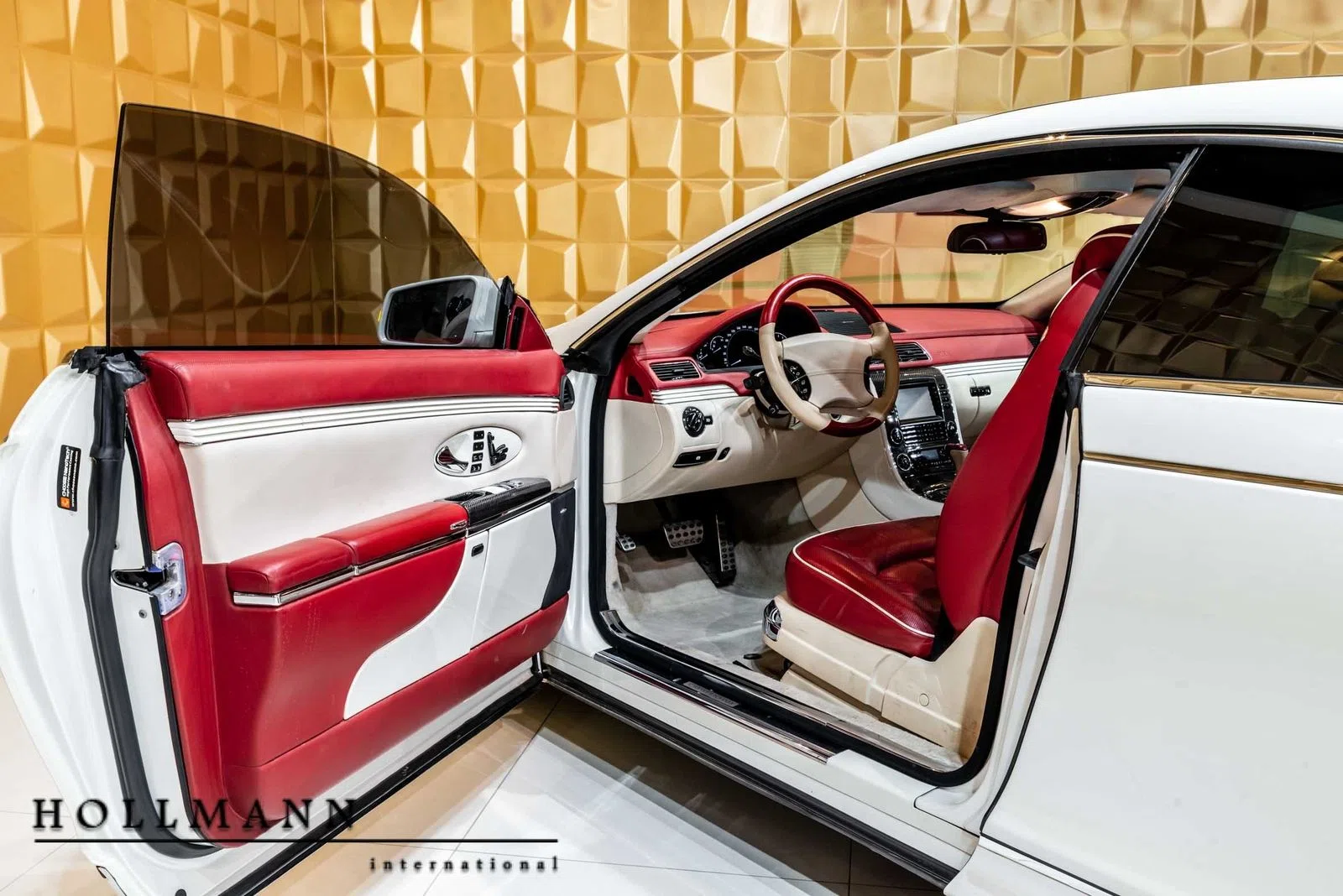 2011 Maybach 57s Xenatec Coupe interior, door panel, Red Leather