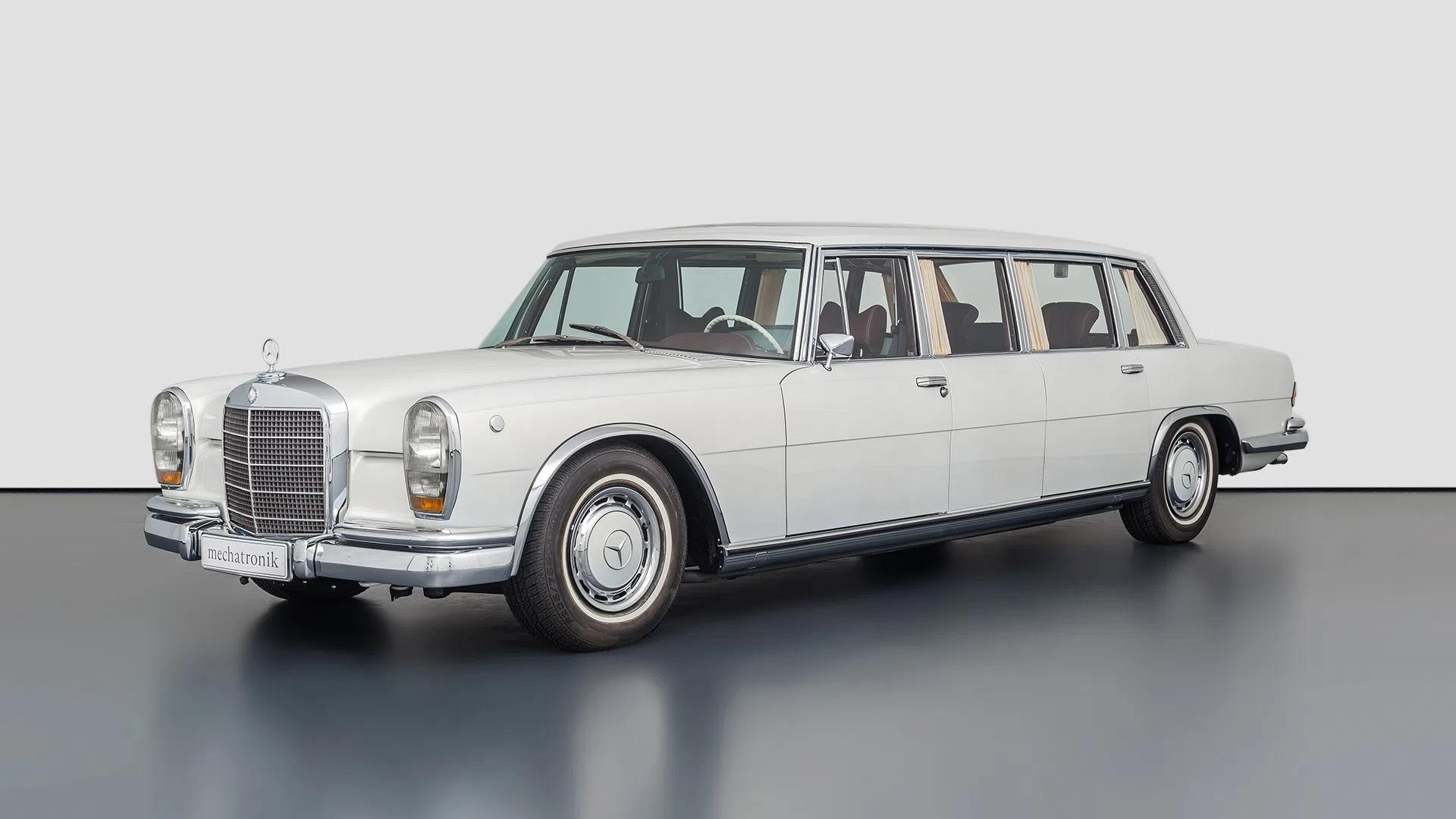 1975 Mercedes-Benz W100 600 Pullman ONE of ONE for sale, exterior, Pearly white