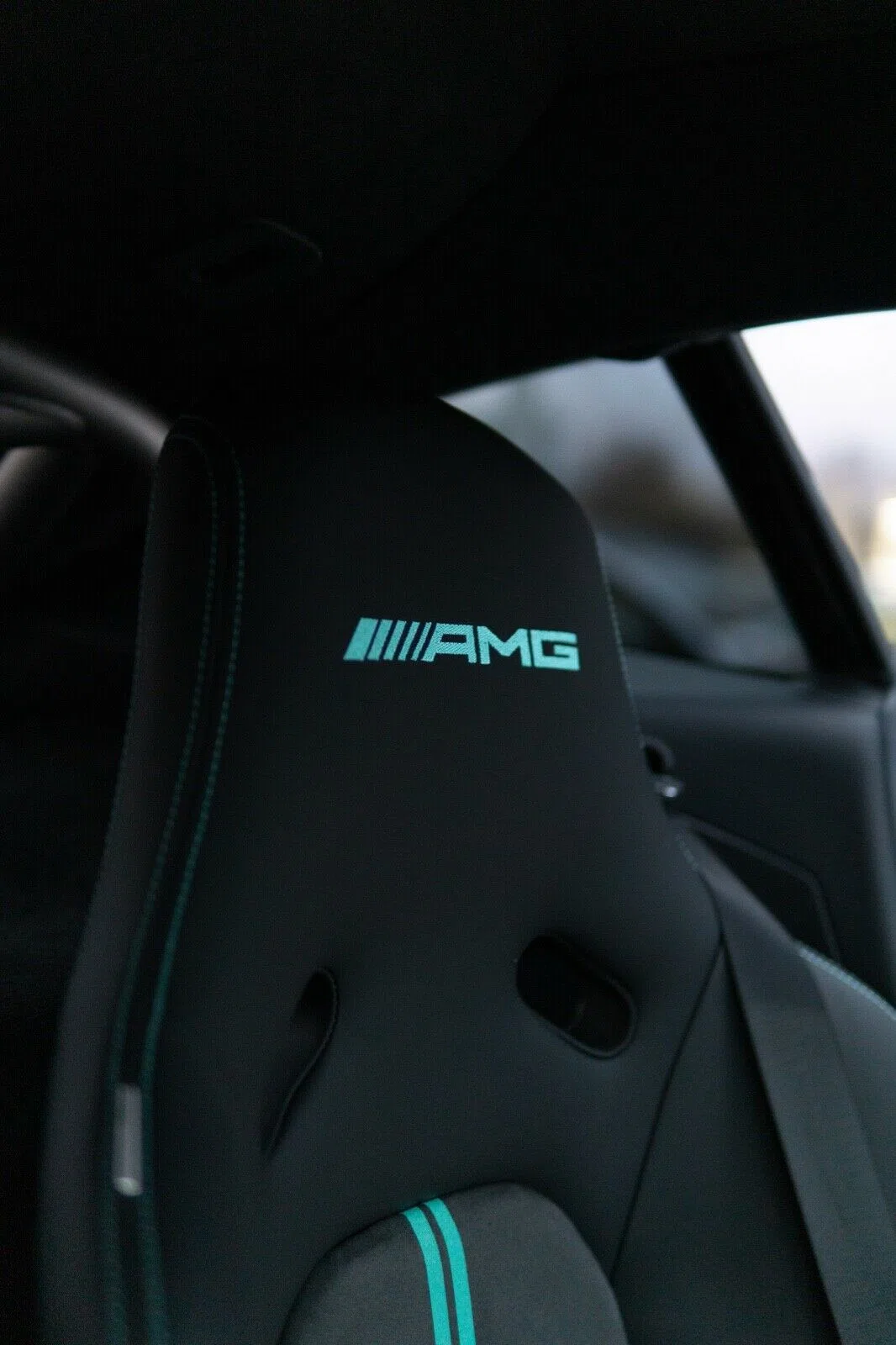 2022 Mercedes-Benz AMG GT Black Series "P ONE Edition" interior, Alcantara black
