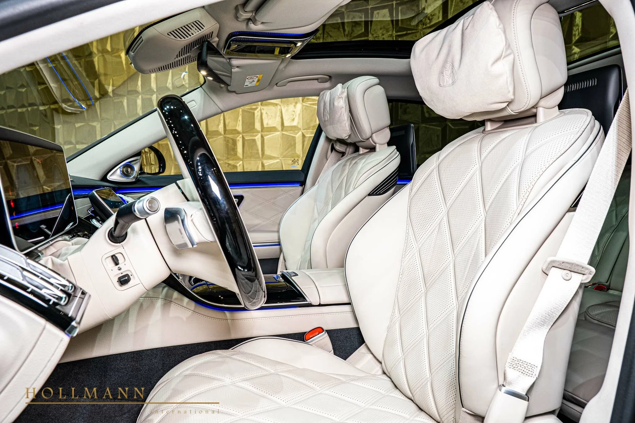 2022 Mercedes-Maybach S 580 interior, seats, Leather Beige