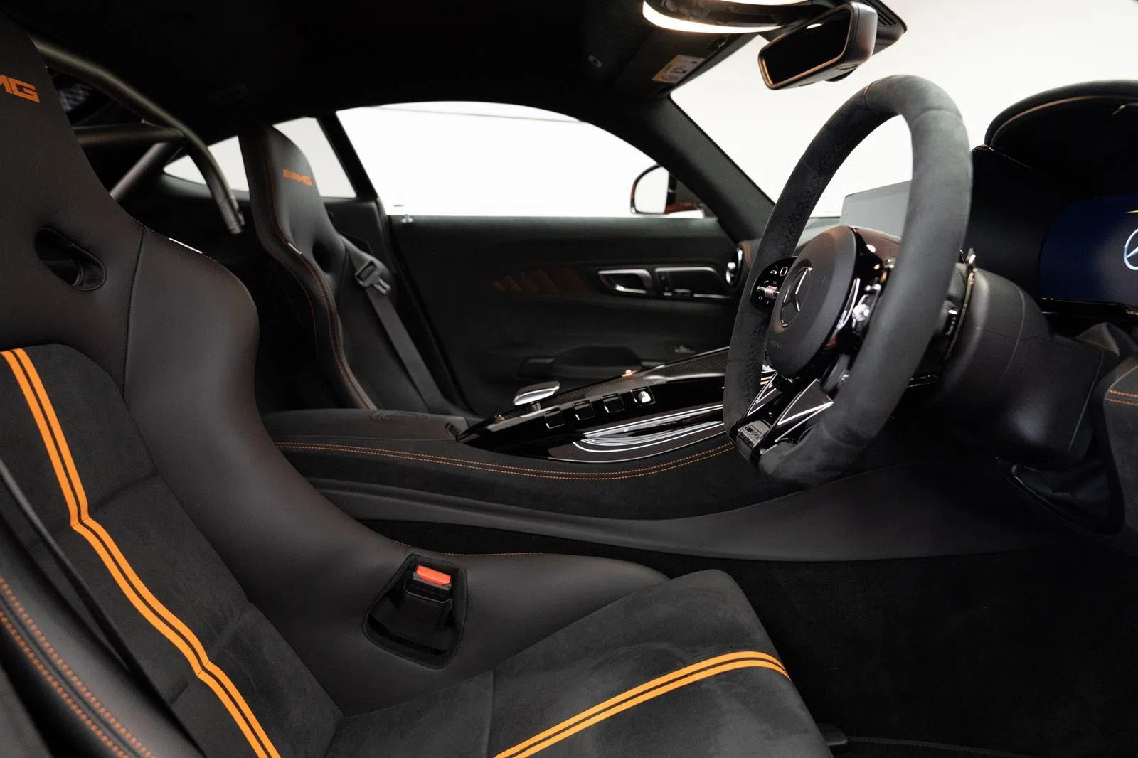 2021 Mercedes-Benz GT AMG GT BLACK SERIES interior, Black with Orange Stitch