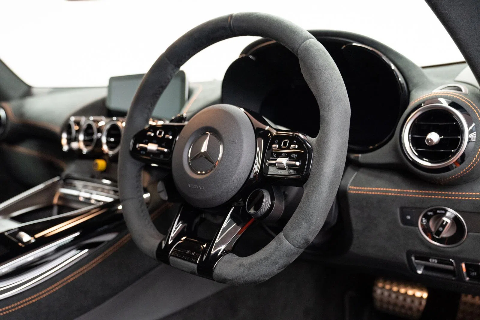 2021 Mercedes-Benz GT AMG GT BLACK SERIES interior, Black with Orange Stitch