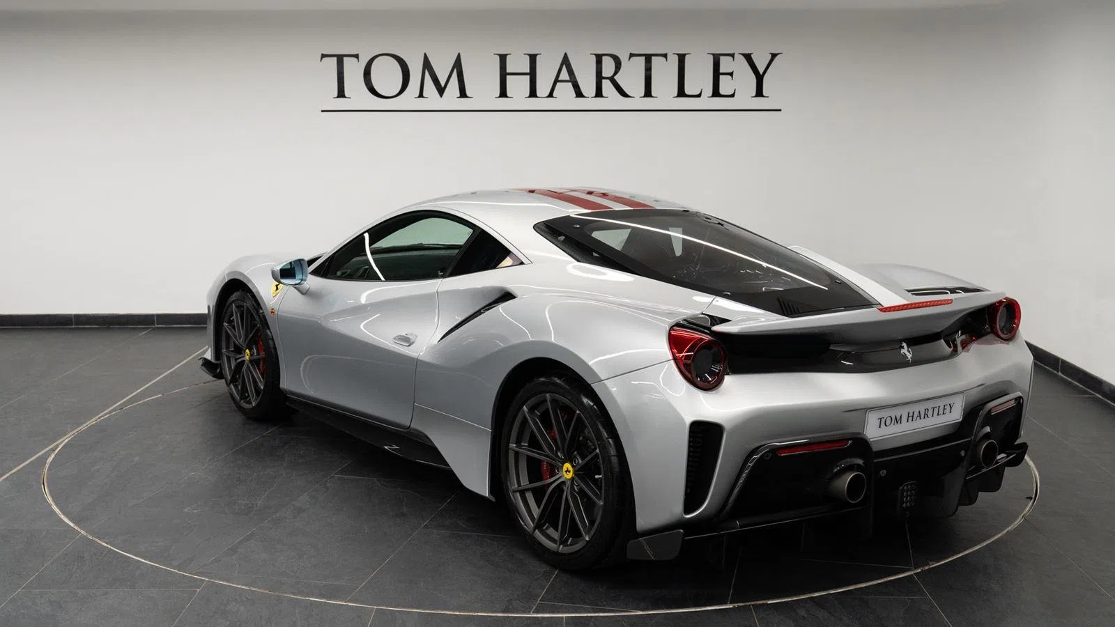 2019 Ferrari 488 PISTA, side profile, Argento Nurburgring