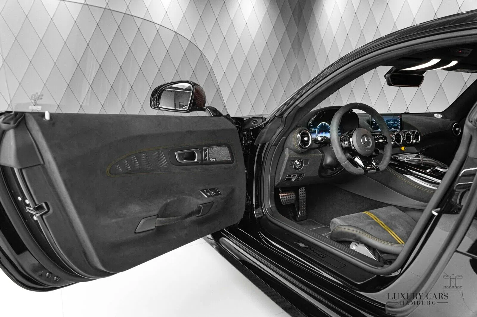2021 Mercedes-Benz AMG GT BLACK SERIES interior, door panel, Black Leather