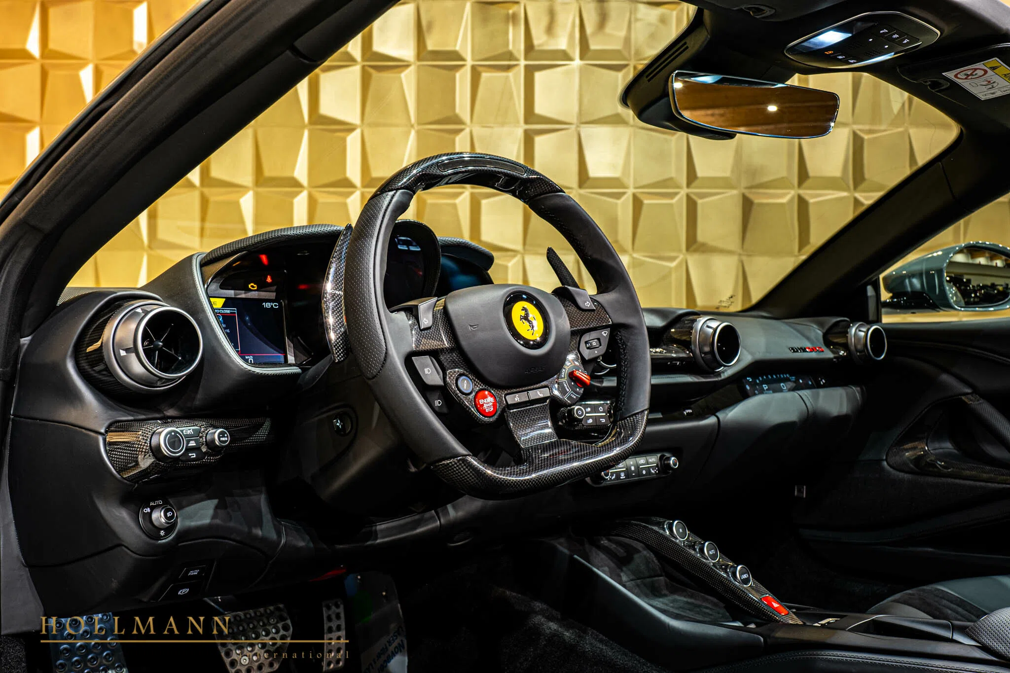 FERRARI 812 GTS interior, dashboard, Nero Black Alcantara, Full leather