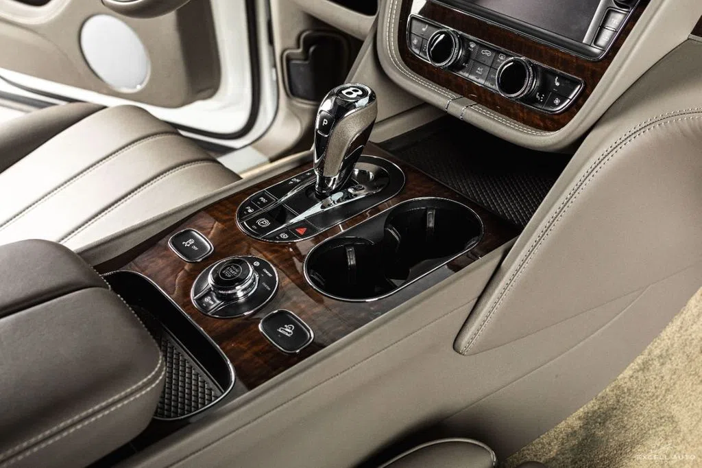 2018 Bentley Bentayga interior, center console, Hopper, Leather