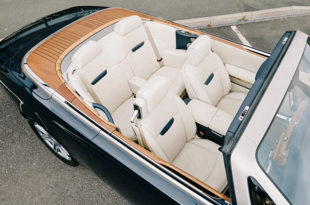 2008 Rolls-Royce Phantom Phantom Drophead interior, seats, Leder Creme Light and Navy Blue