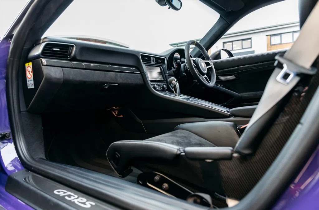 2016 Porsche 911 991 GT3 RS interior, Black Alcantara