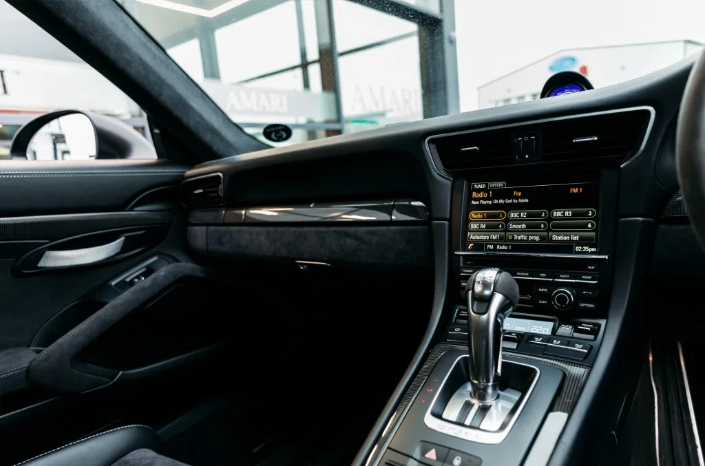 2016 Porsche 911 991 GT3 RS interior, Black Alcantara