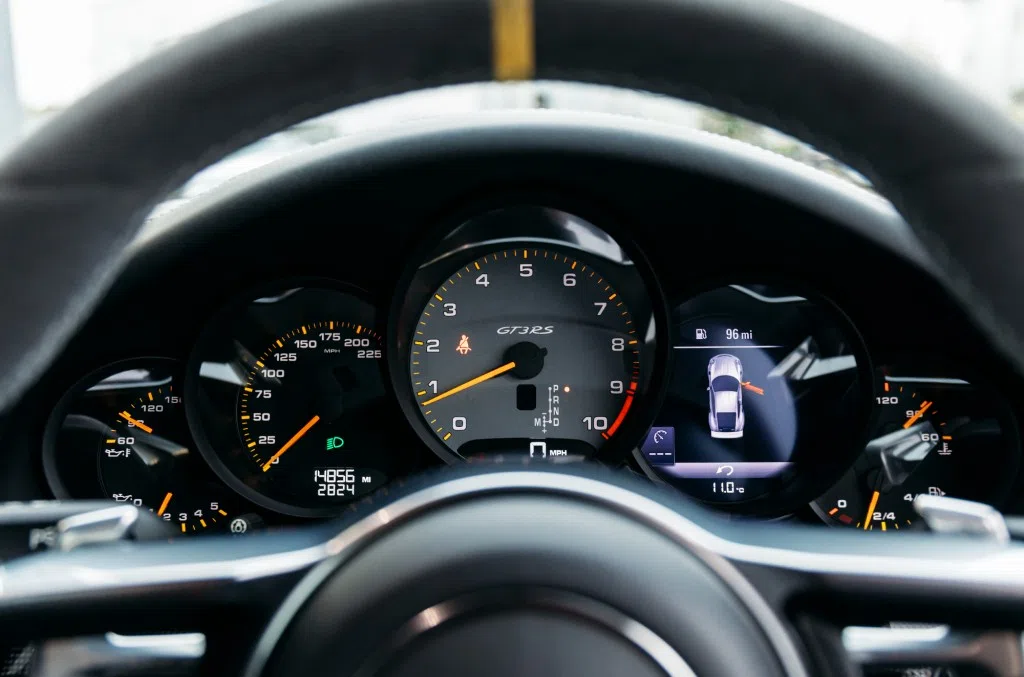 2016 Porsche 911 991 GT3 RS interior, Black Alcantara