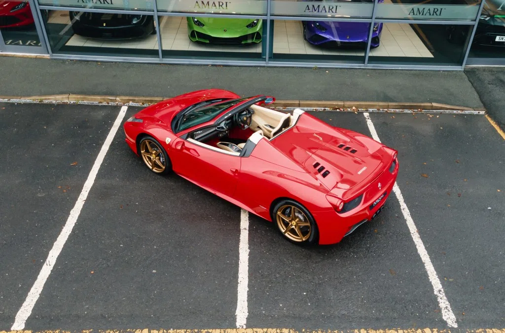 2012 Ferrari 458 Spider for sale, exterior, Rosso Corsa