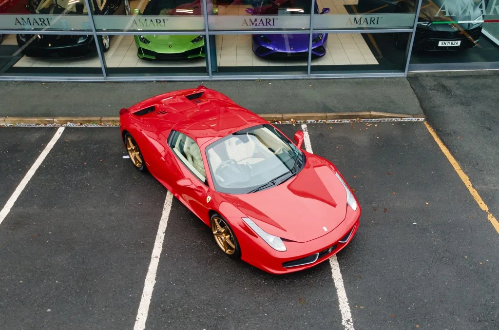2012 Ferrari 458 Spider for sale, exterior, Rosso Corsa