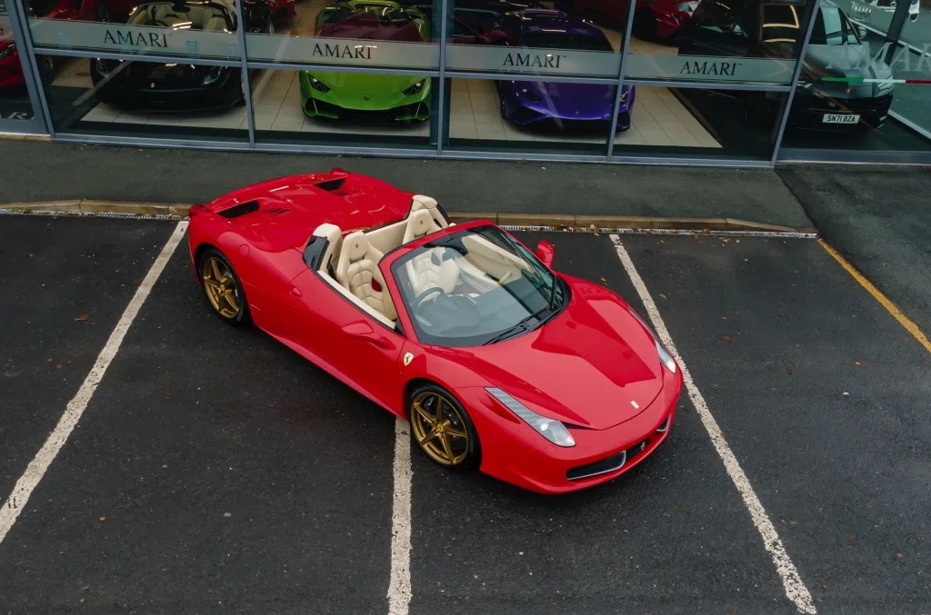 2012 Ferrari 458 Spider for sale, exterior, Rosso Corsa