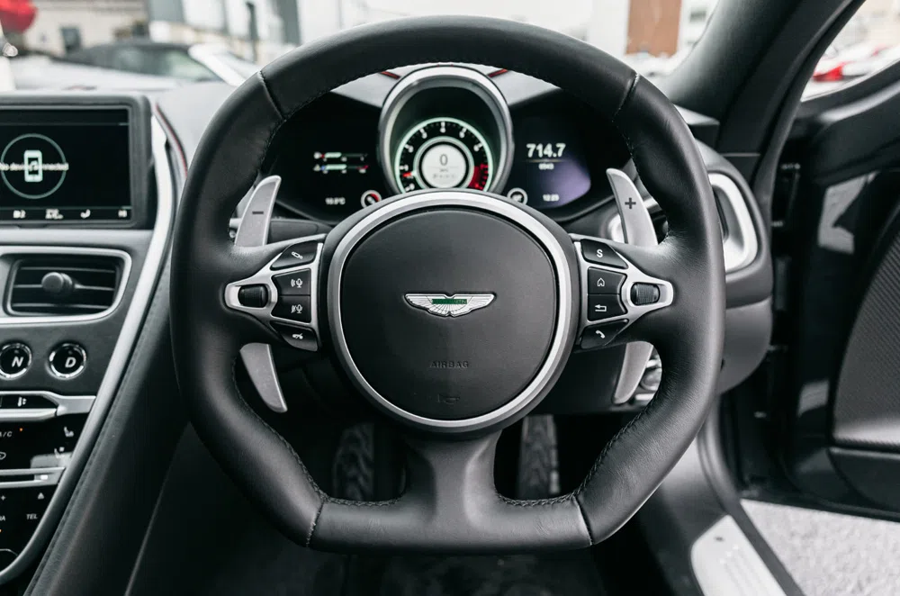 2019 Aston Martin DBS Superleggera interior, Obsidian Black Leather