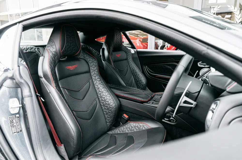 2019 Aston Martin DBS Superleggera interior, seats, Obsidian Black Leather