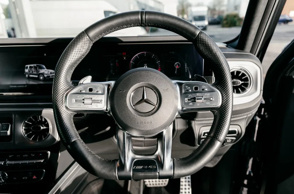 2018 Mercedes-Benz G 63 AMG - Urban Automotive interior, steering wheel, Black Leather