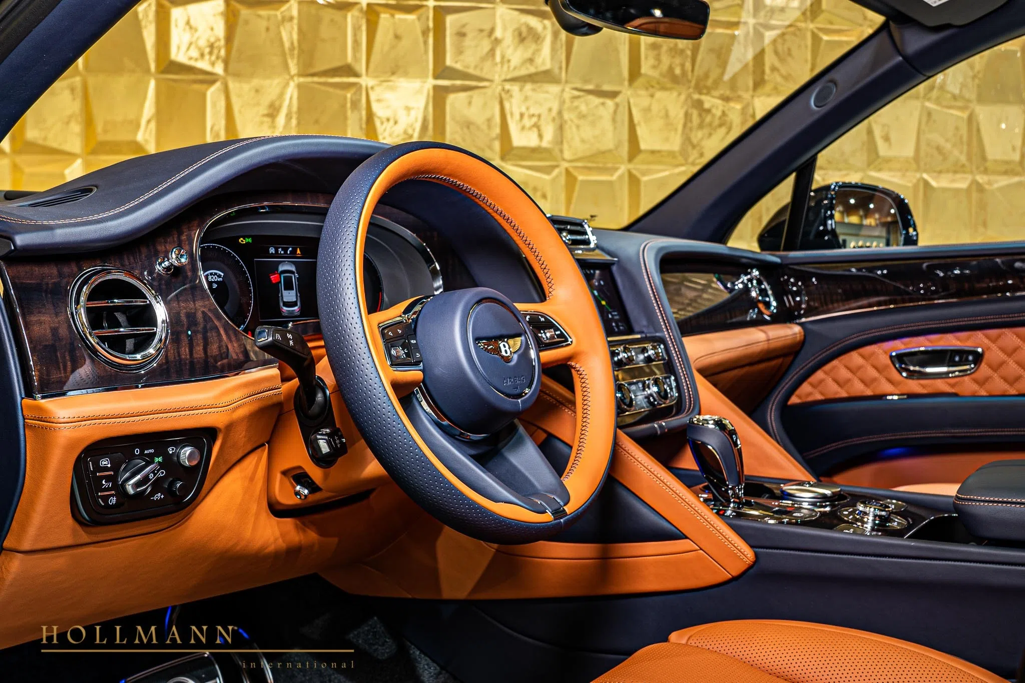 2021 Bentley Bentayga S interior, dashboard, Newmarket Tan