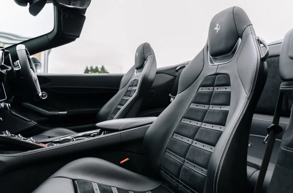 2019 Ferrari Portofino Convertible interior, seats, Nero Hide