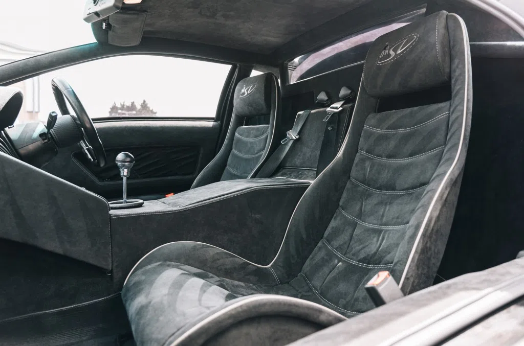 1997 Lamborghini Diablo SV interior, seats, Black Alcantara