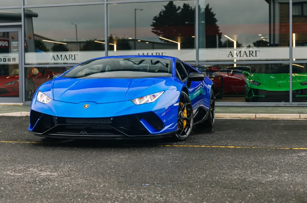 2018 Lamborghini Huracan Performante for sale, exterior, Blu Wathys