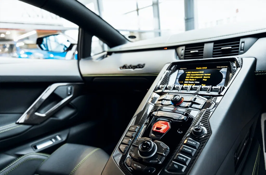 2017 Lamborghini Aventador S interior, Nero Ade with Verde