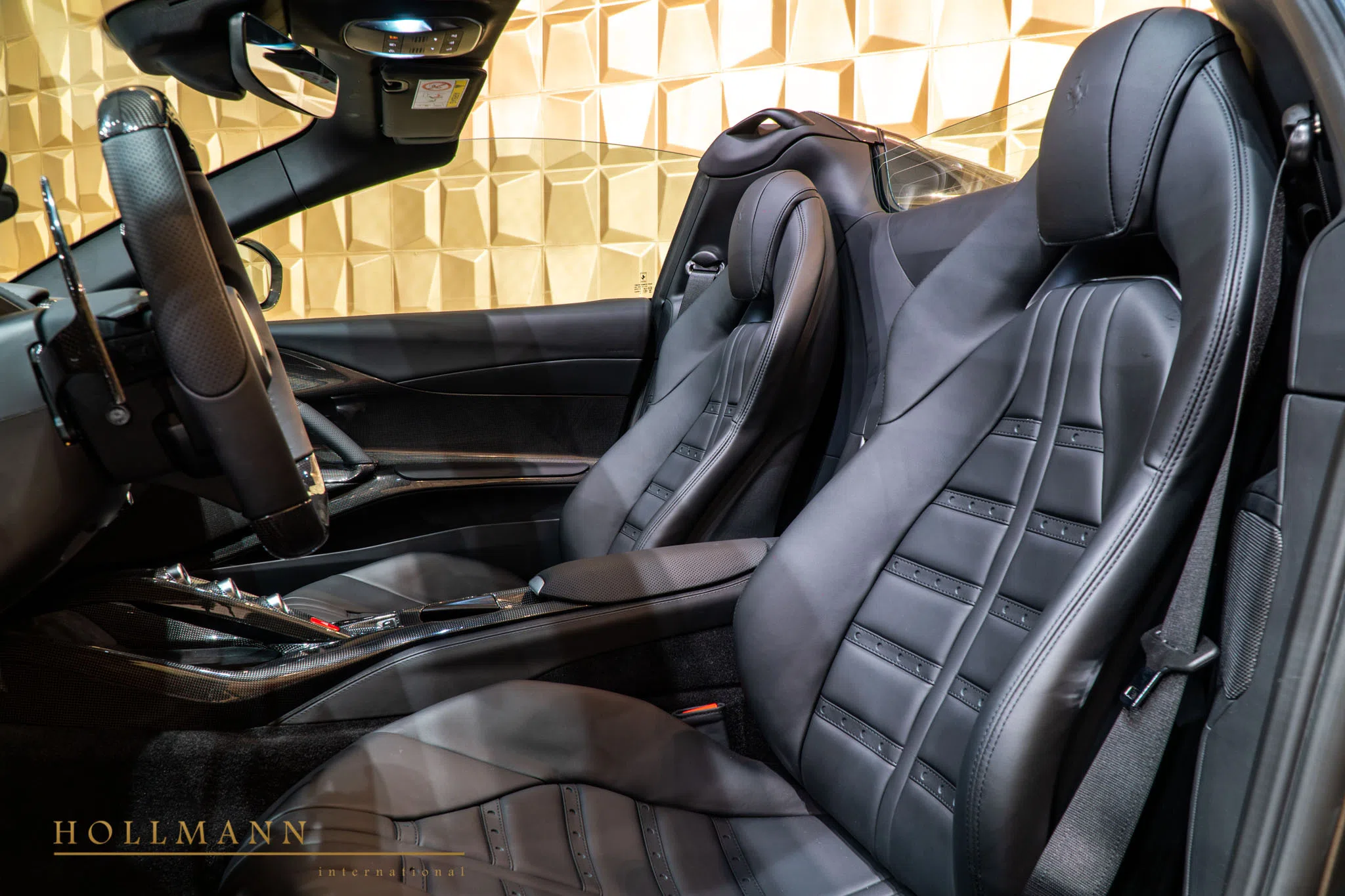 2021 Ferrari 812 GTS interior, seats, Nero Black