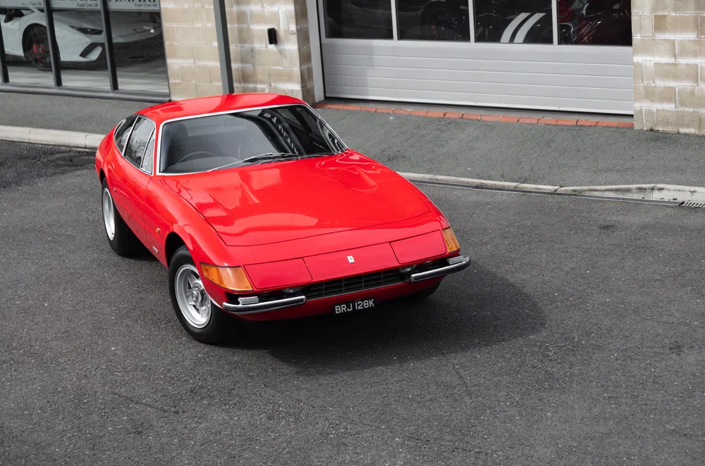 1972 Ferrari 365 GTB/4 Daytona for sale, exterior, Rosso Chiaro