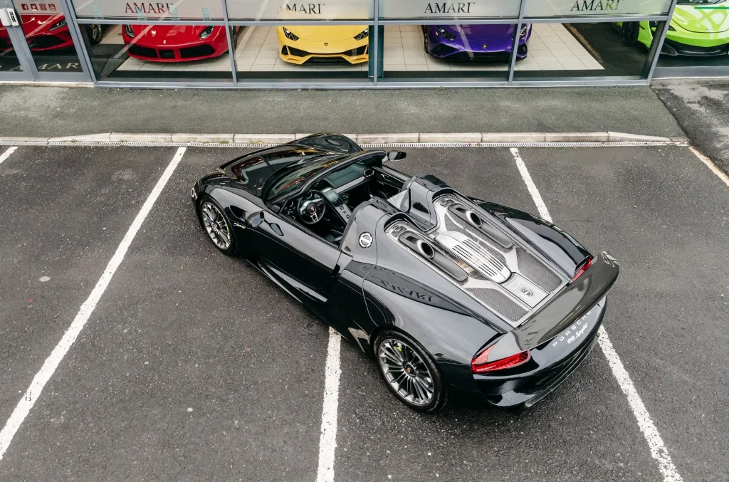 2015 Porsche 918 Spyder for sale, exterior, Jet Black Metallic