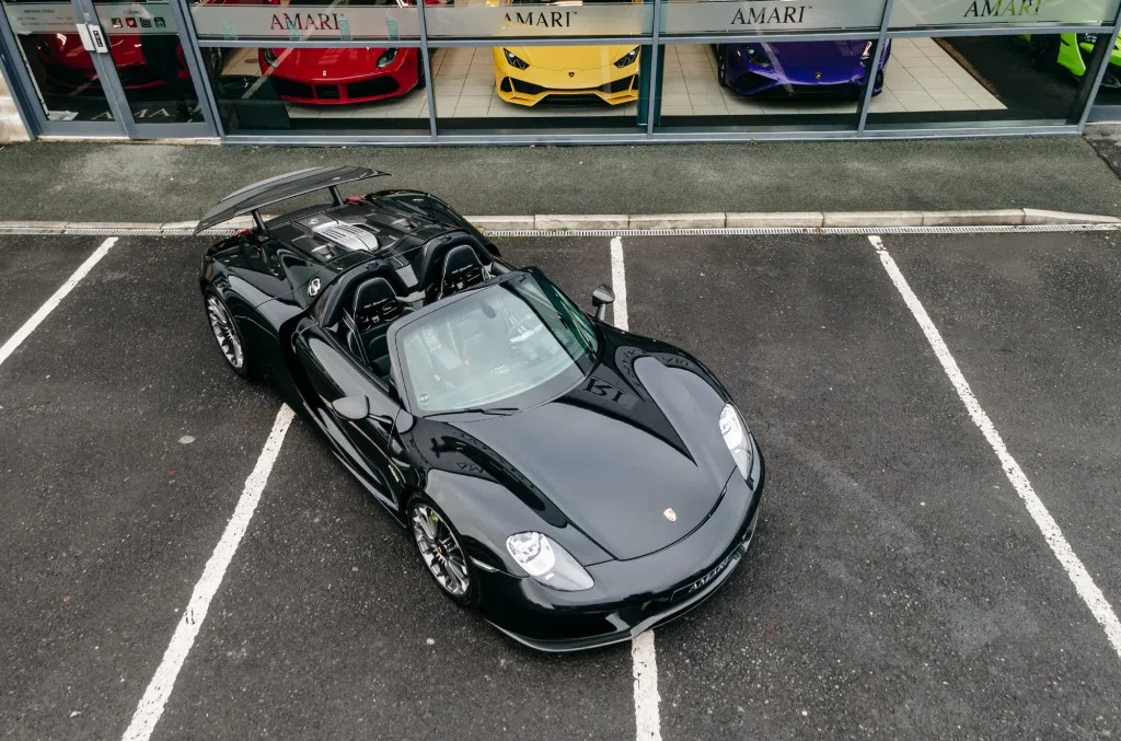 2015 Porsche 918 Spyder for sale, exterior, Jet Black Metallic