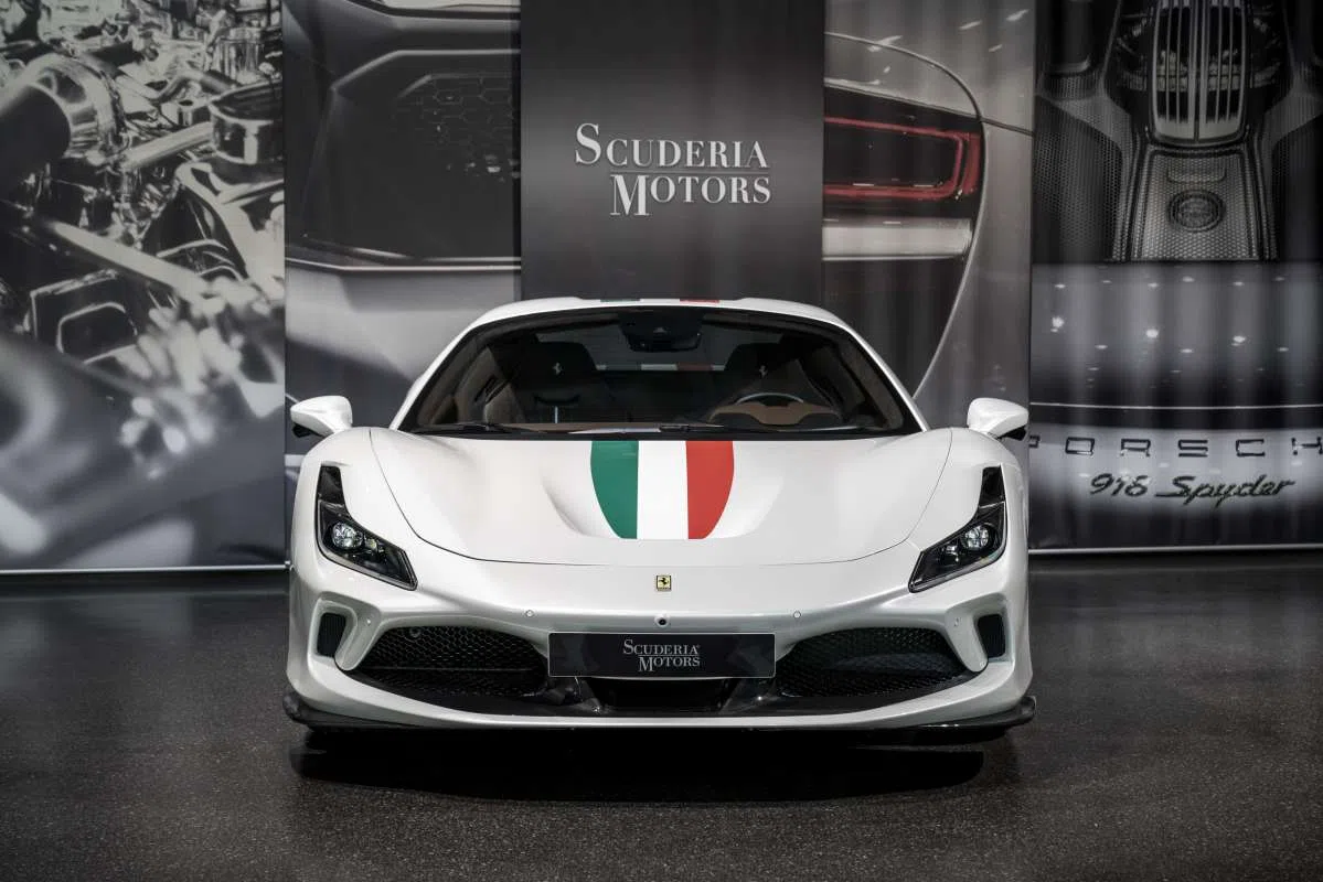 2021 Ferrari F8 Spider for sale, exterior, Bianco Italia - Extracampionario