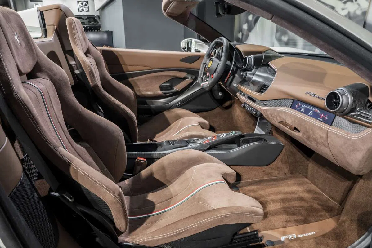 2021 Ferrari F8 Spider interior, seats, IROKO