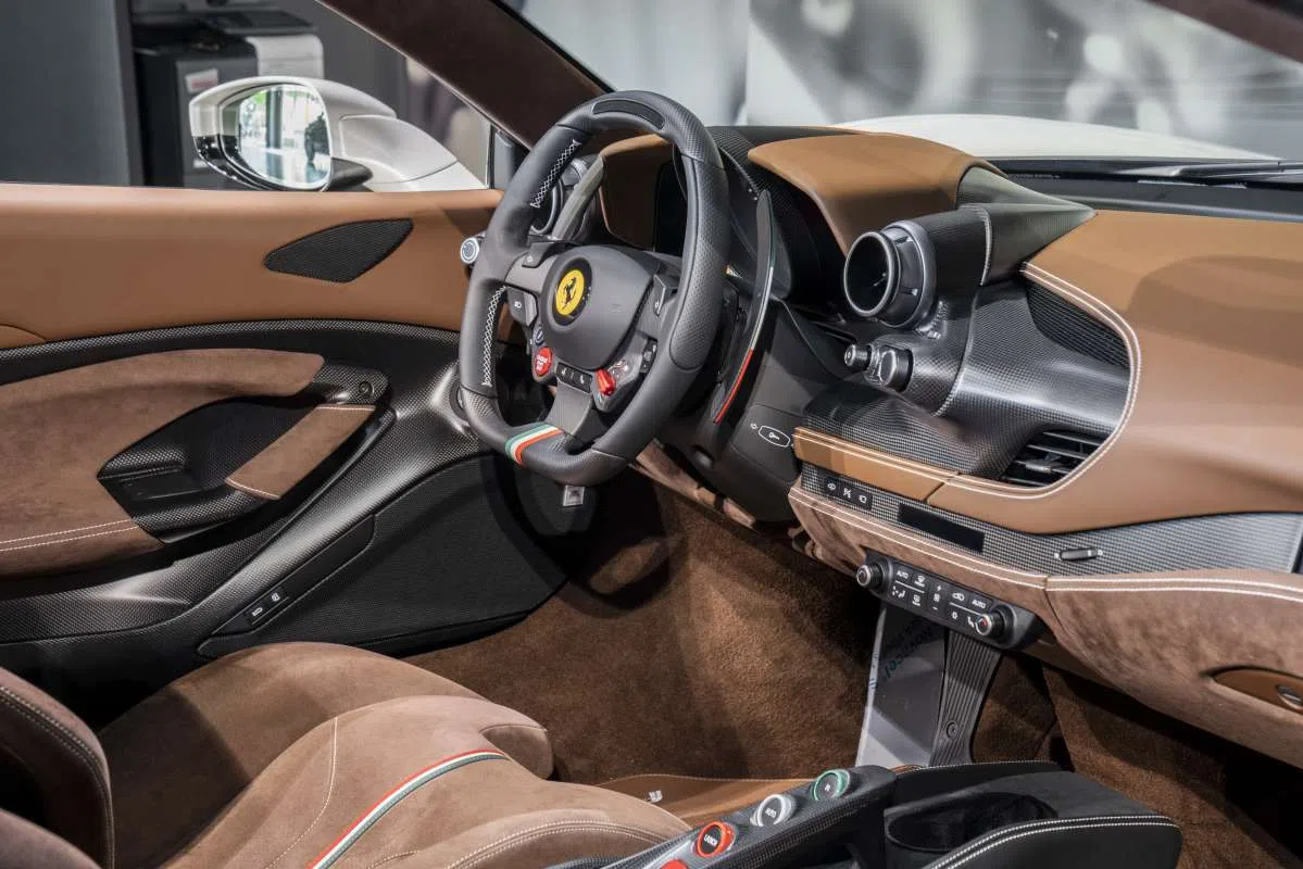 2021 Ferrari F8 Spider interior, dashboard, IROKO