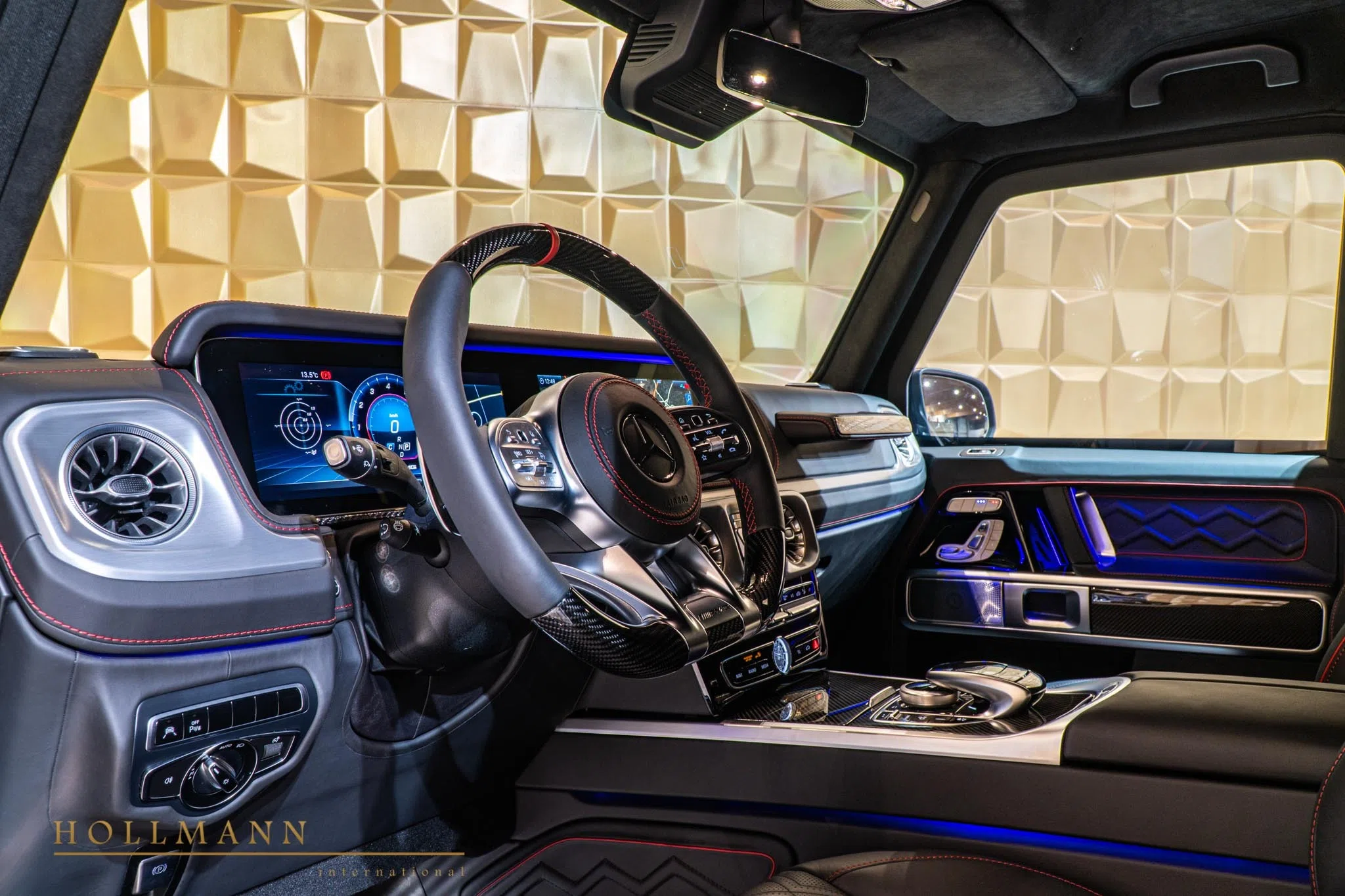 2021 Mercedes-Benz G 63 AMG ARMOURED interior, dashboard, Customized Leather Black