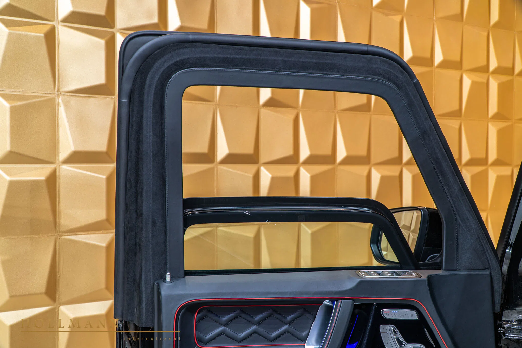 2021 Mercedes-Benz G 63 AMG ARMOURED interior, door panel, Customized Leather Black