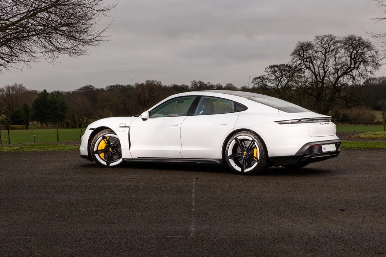 2021 Porsche Taycan Turbo S for sale, exterior, White