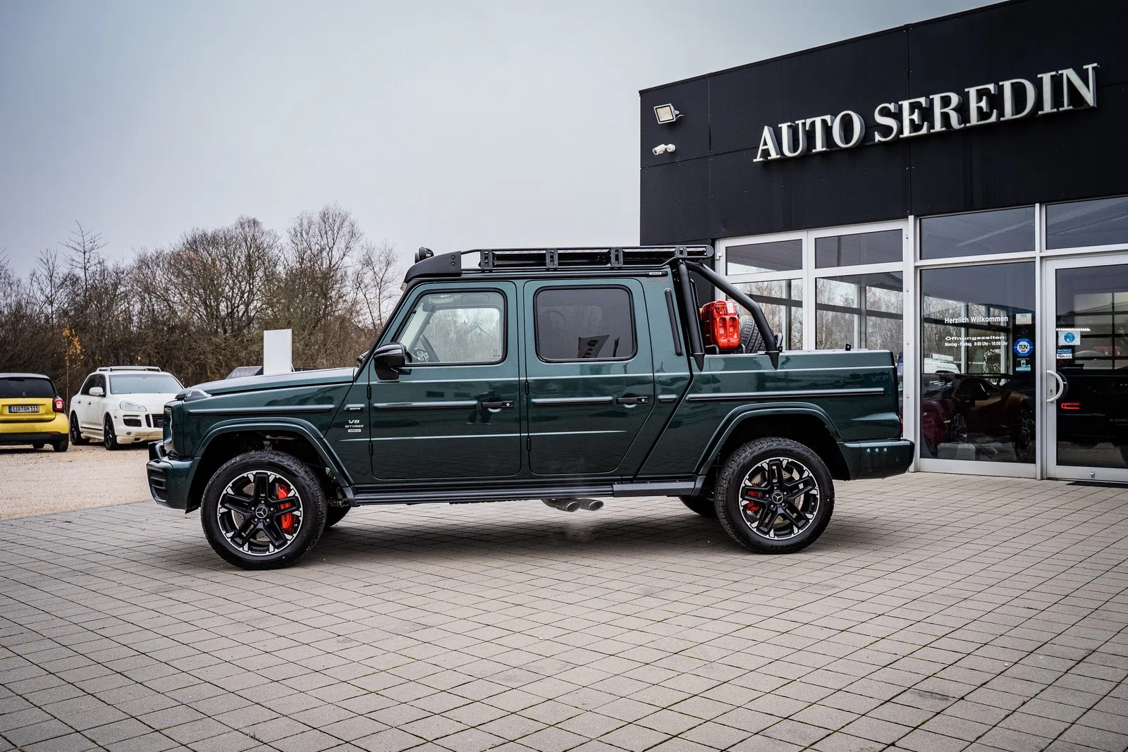 2022 Mercedes-Benz G 63 AMG PICK UP WINCH 4X4 LIMITED for sale, exterior, MANUFAKTUR PERIKLASGREEN | metallic