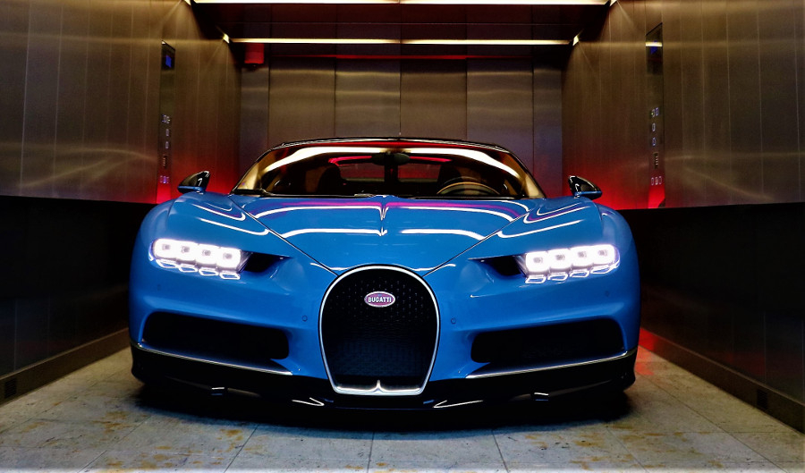 2017 BUGATTI CHIRON NEW ATLANTIC BLUE METALLIC