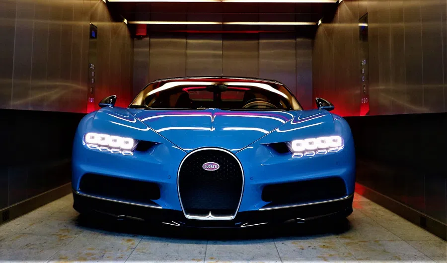 2017 BUGATTI CHIRON NEW ATLANTIC BLUE METALLIC